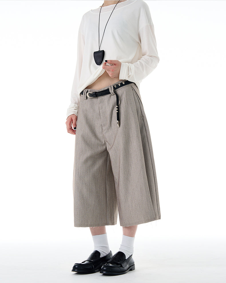 MADWITCH RAW HEM MINIMAL TROUSERS #CK257D