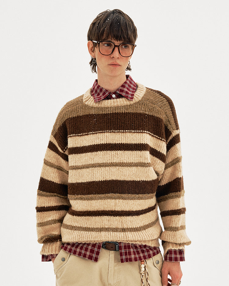 MADWITCH CONTRAST STRIPE SWEATER #91335