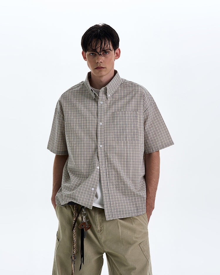 MADWITCH MINIMAL CASUAL SHORT SHIRT #CR224