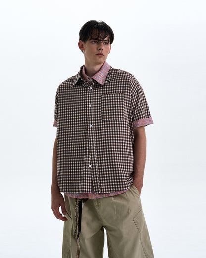 MADWITCH POLKA DOT CHECKERED SHIRT #CR222