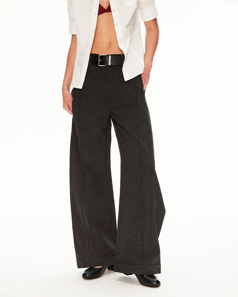 MADWIT WIDE LEG DRAPED TROUSERS #CK6936