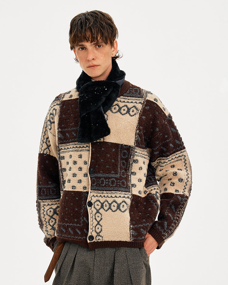 MADWITCH COLORBLOCK BASEBALL KNIT SWEATER #65163