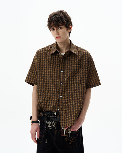 MADWITCH SEERSUCKER RETRO SHIRT #CR237