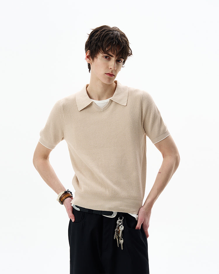 MADWITCH SILK-LIKE KNIT TSHIRT #YF902
