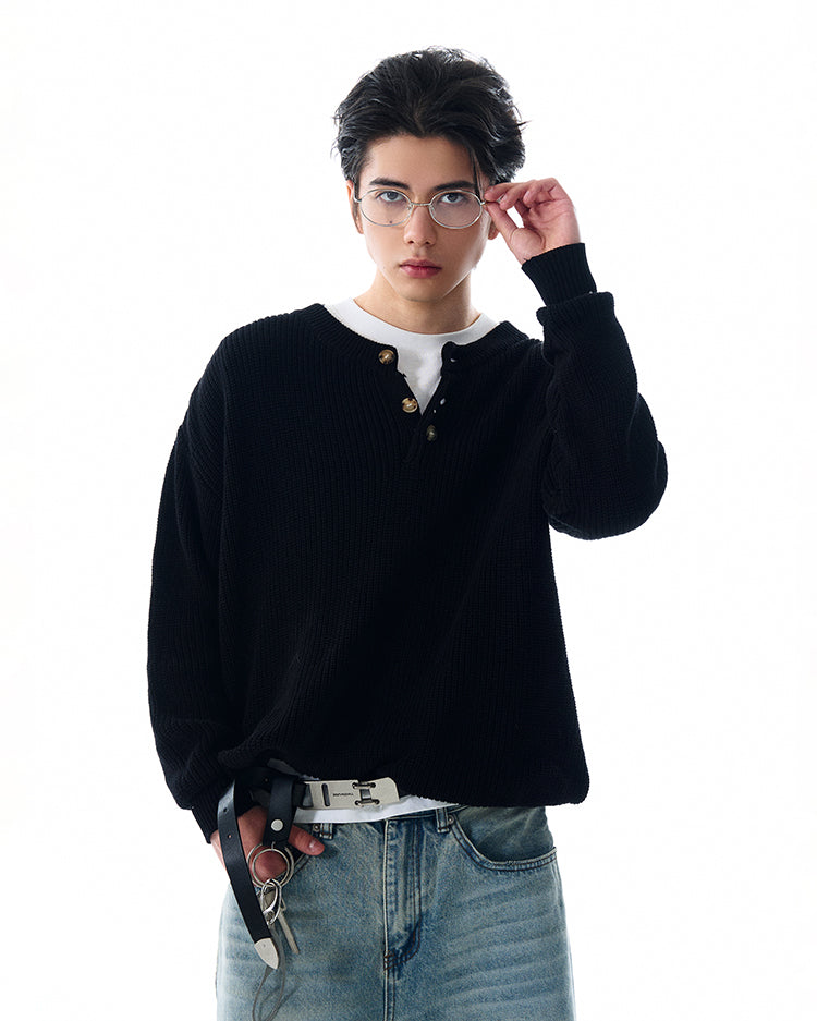 MADWITCH LOOSE KNITTED SWEATER #MFY213