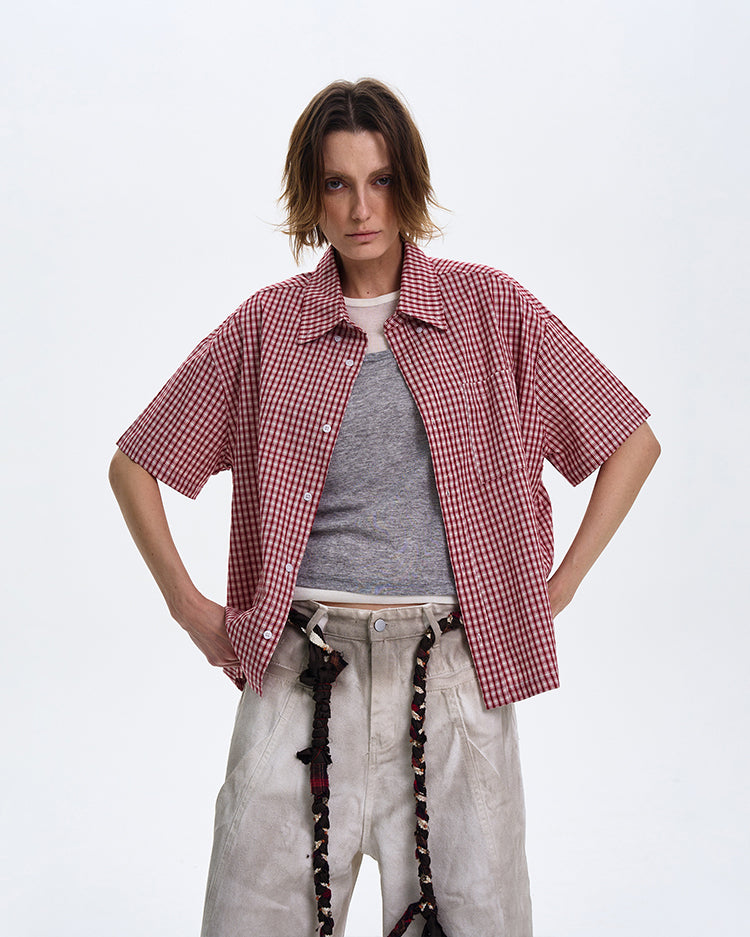 MADWITCH VINTAGE PLAID SHIRT #CR213