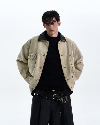 MADWITCH BARN STYLE TURN-DOWN COLLAR JACKET #CW1136