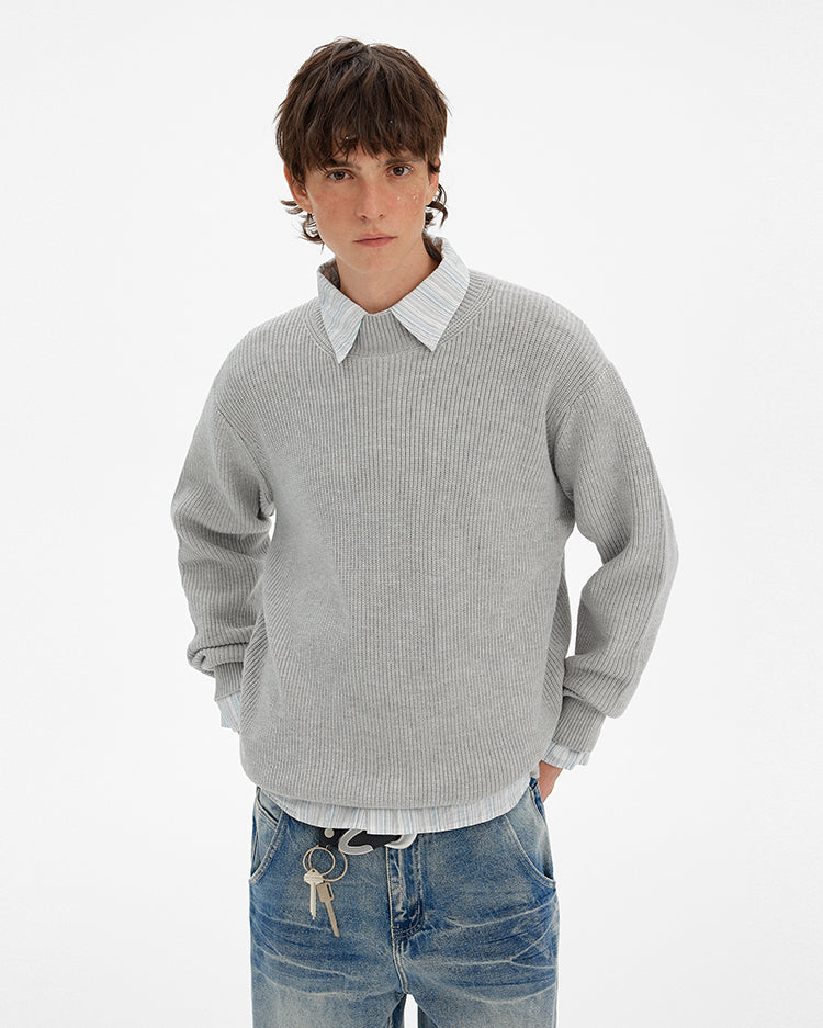 MADWITCH MINIMAL PULLOVER KNIT SWEATER #80390