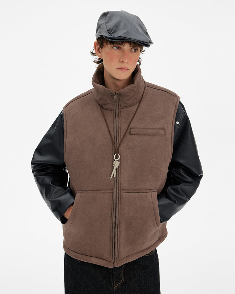 MADWITCH RETRO SUEDE FLEECE VEST #N1720