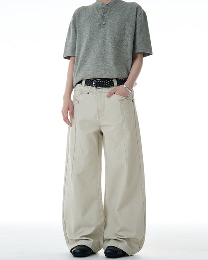 MADWITCH WIDE-LEG CASUAL PANTS #A607