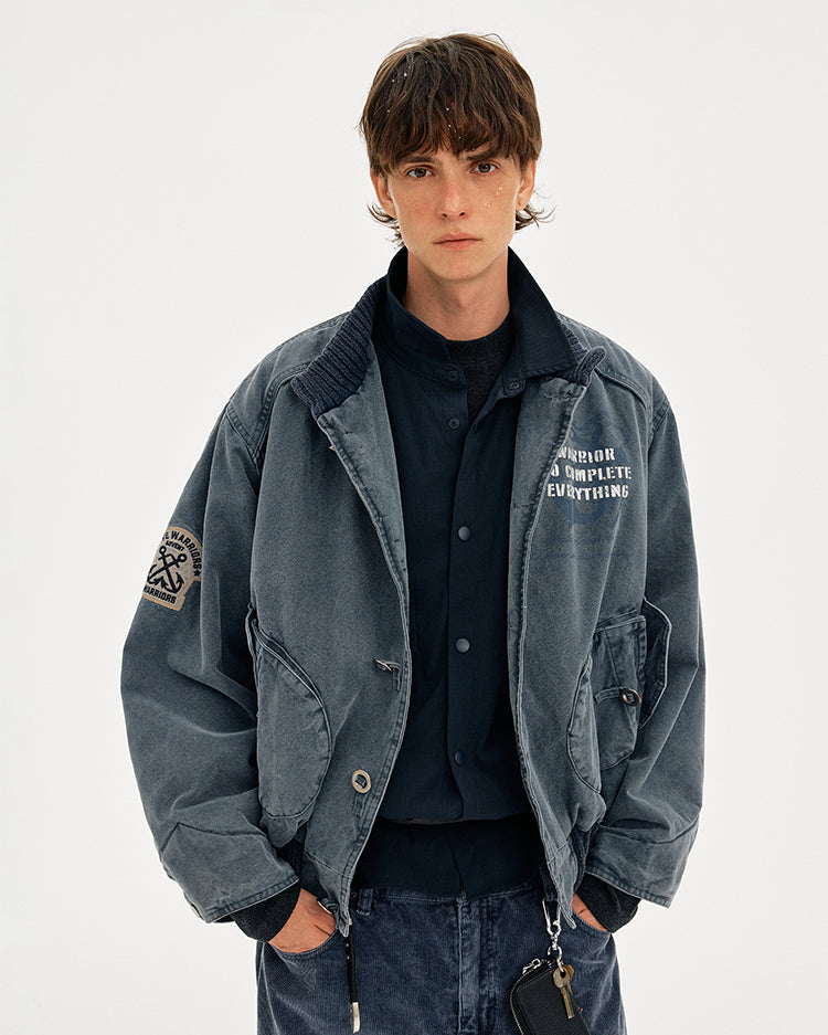 MADWITCH VINTAGE WASHED WORKWEAR QUILTED JACKET #AW25152