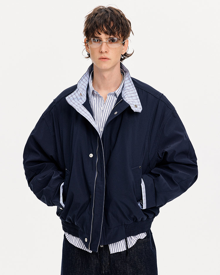 MADWITCH COLORBLOCK CHECKERED DOWN JACKET #630189