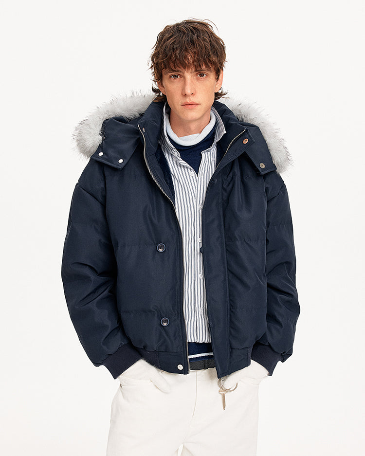MADWITCH HOODED MINIMALIST DOWN JACKET #630321