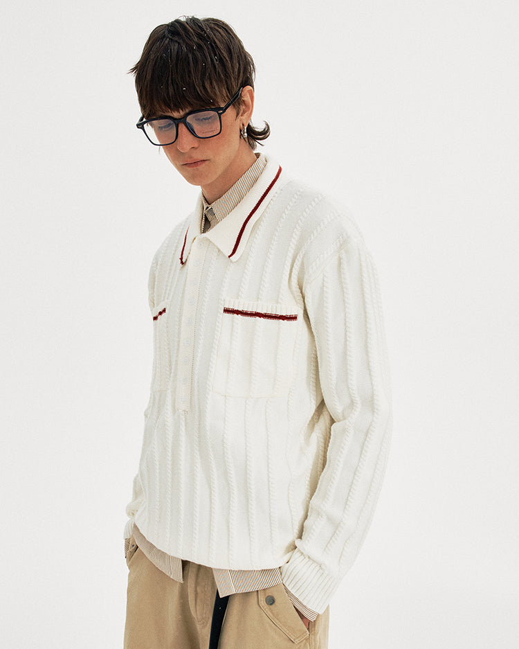 MADWITCH TWIST COLLAR SWEATER #AW25301