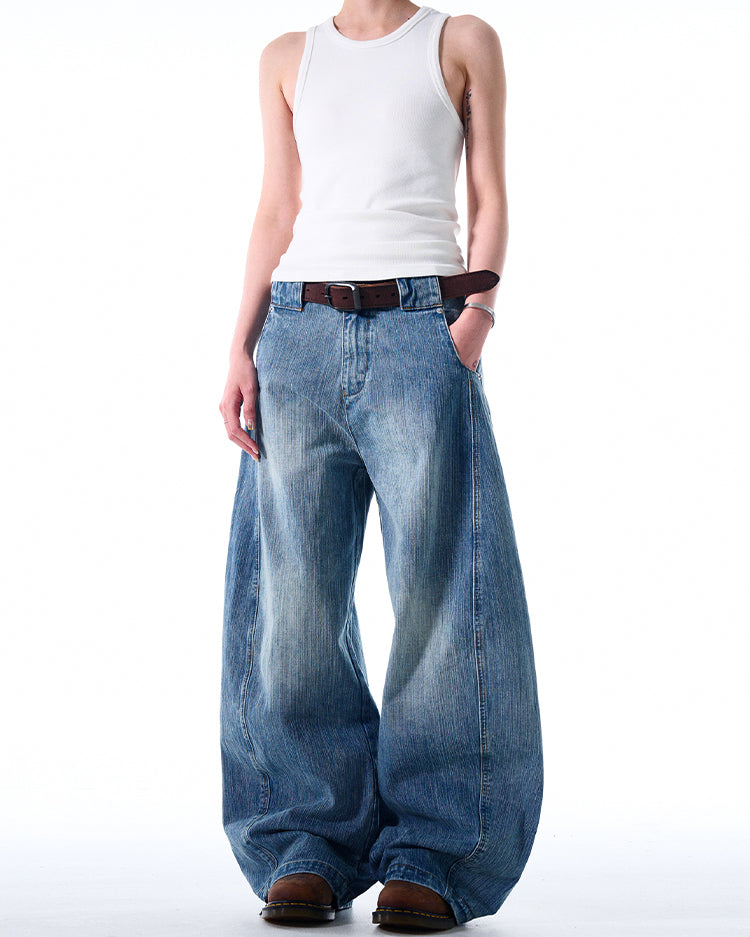 MADWITCH HEAVYWEIGHT LOOSE-FIT WASHED JEANS #DR8802