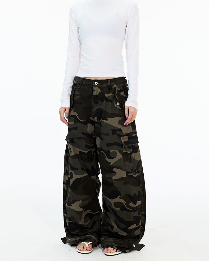 MADWITCH CAMOUFLAGE WASH WORK PANTS #Z053