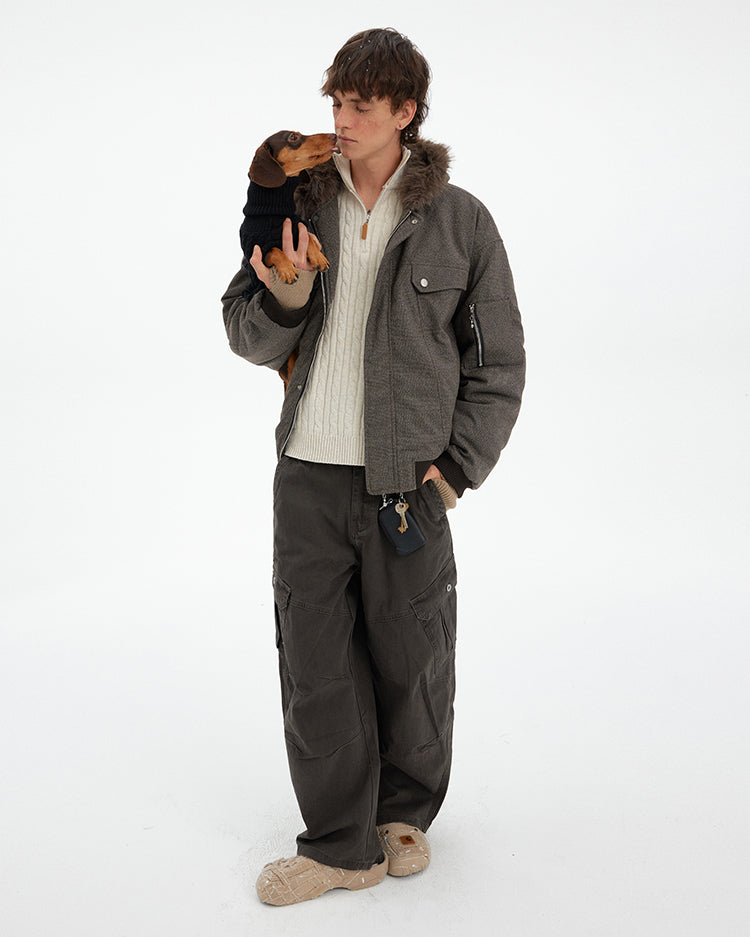 MADWITCH RETRO HOUNDSTOOTH PARKA JACKET #MY2526