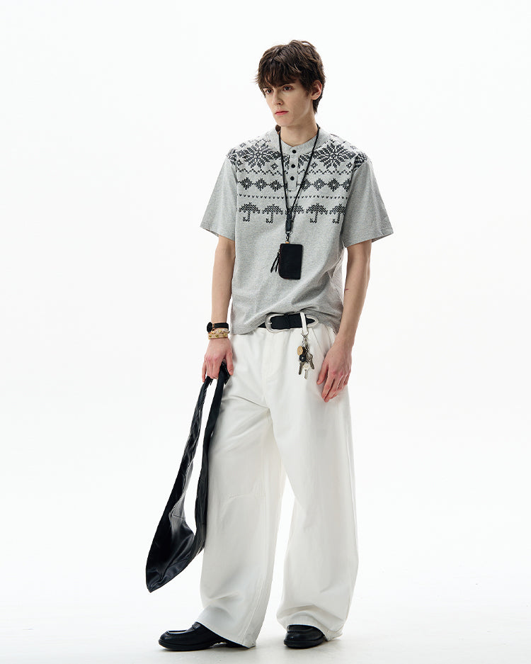 MADWITCH FAIR ISLE COTTON TEE #27351