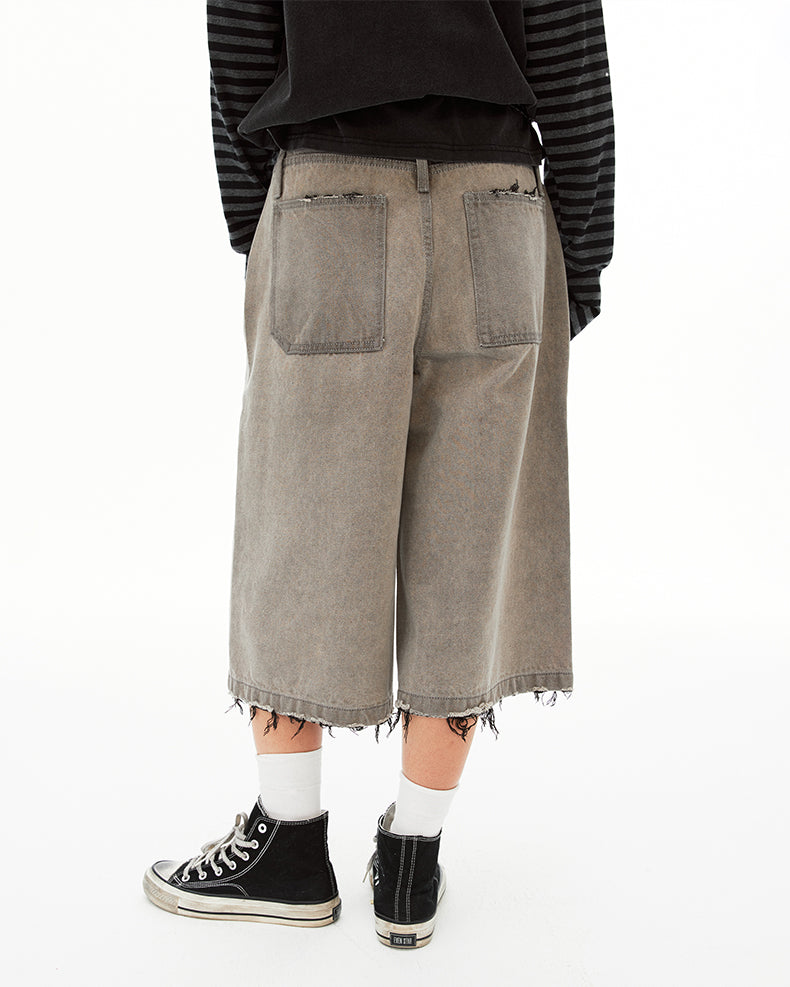 MADWIT FRAYED WASHED JEANS #K731