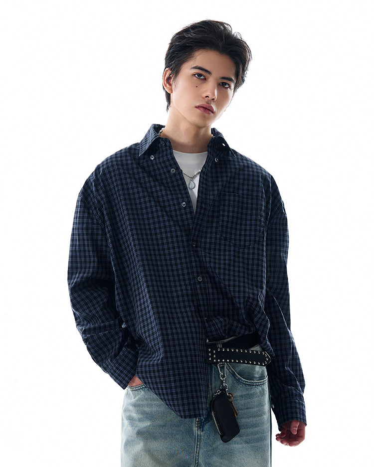 MADWITCH CASUAL PLAID SHIRT #G1100