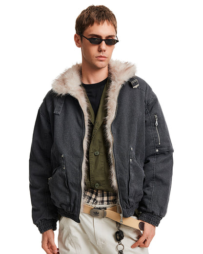 MADWITCH DENIM PILE PARKA #BM350