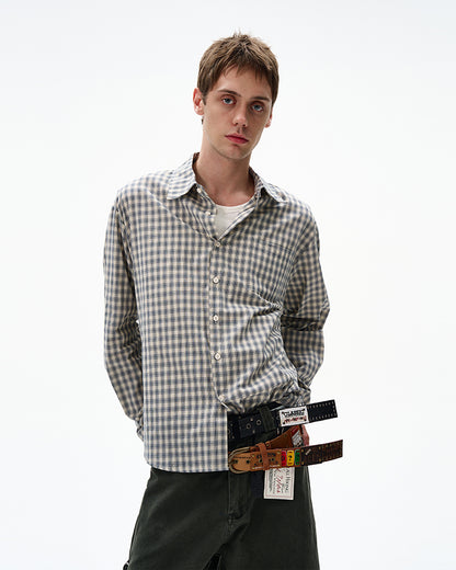 MADWITCH CHECKERED LONG SLEEVE SHIRT #RC86