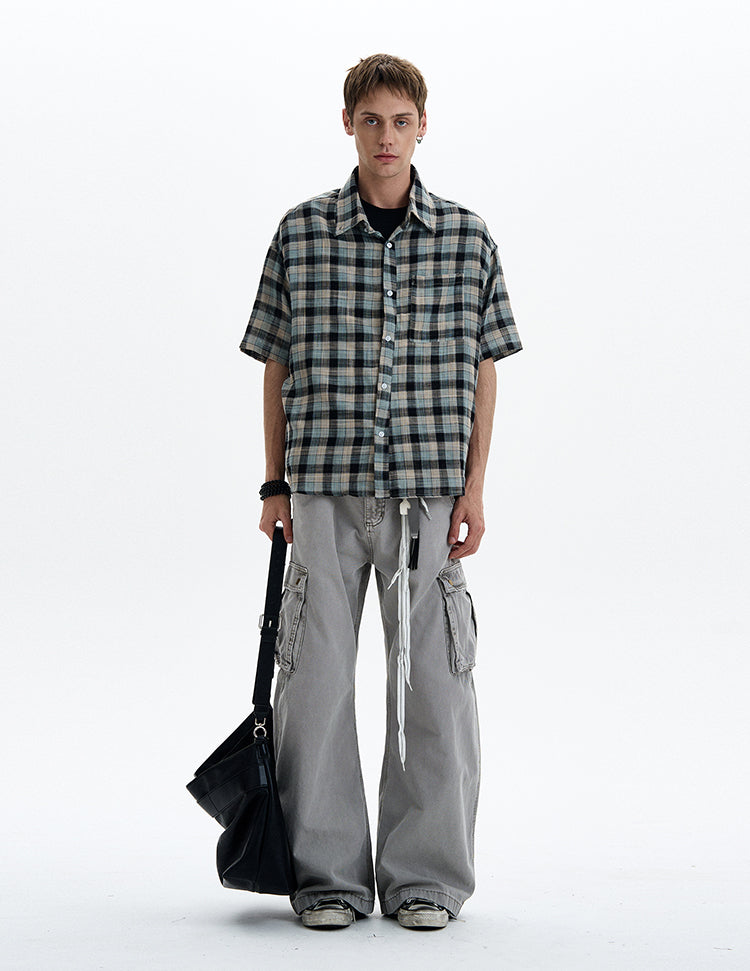 MADWITCH PLAID CASUAL SHIRT #CR236