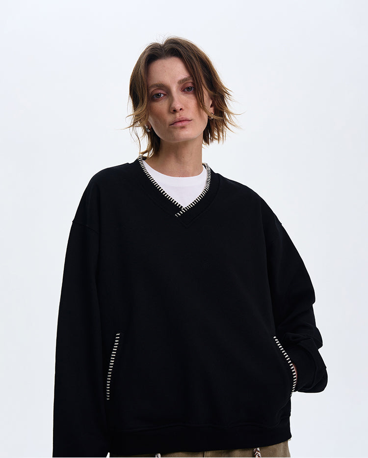 MADWITCH V-NECK CASUAL LONG SLEEVE #0207