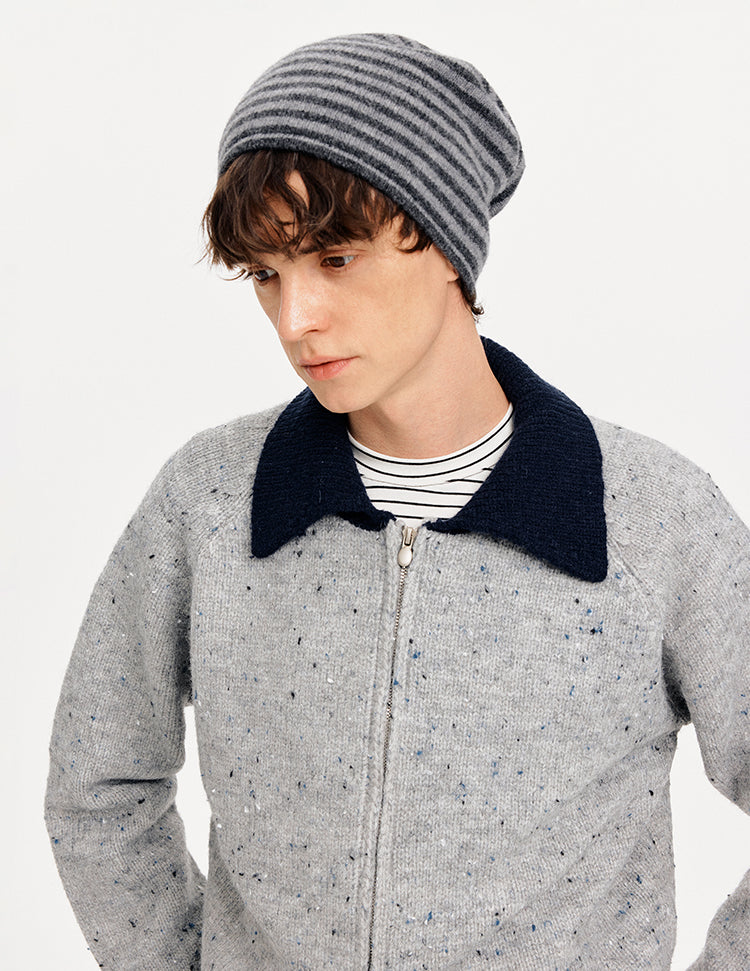 MADWITCH COLORBLOCK NOTCHED KNIT SWEATER #MYC010