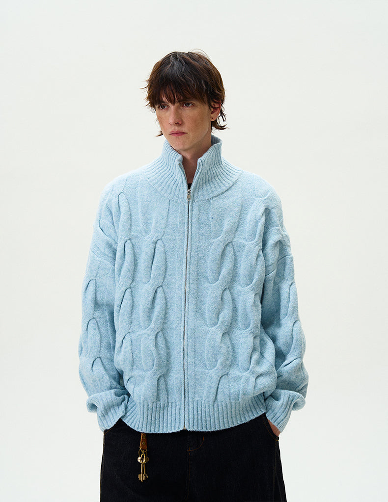 MADWITCH HALF-TURTLENECK CARDIGAN SWEATER #MY008