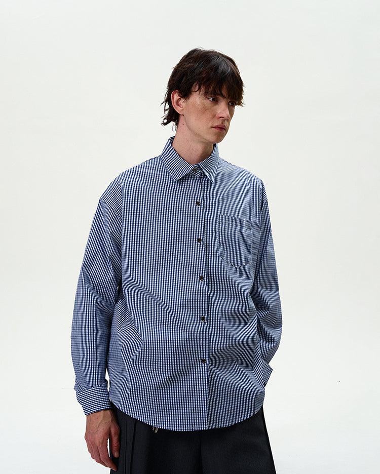 MADWITCH BLUE CHECKERED SHIRT #8929