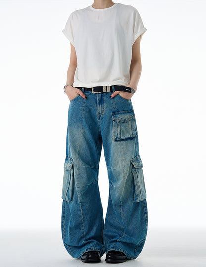 MADWITCH WASHED UTILITY JEANS #CK9617