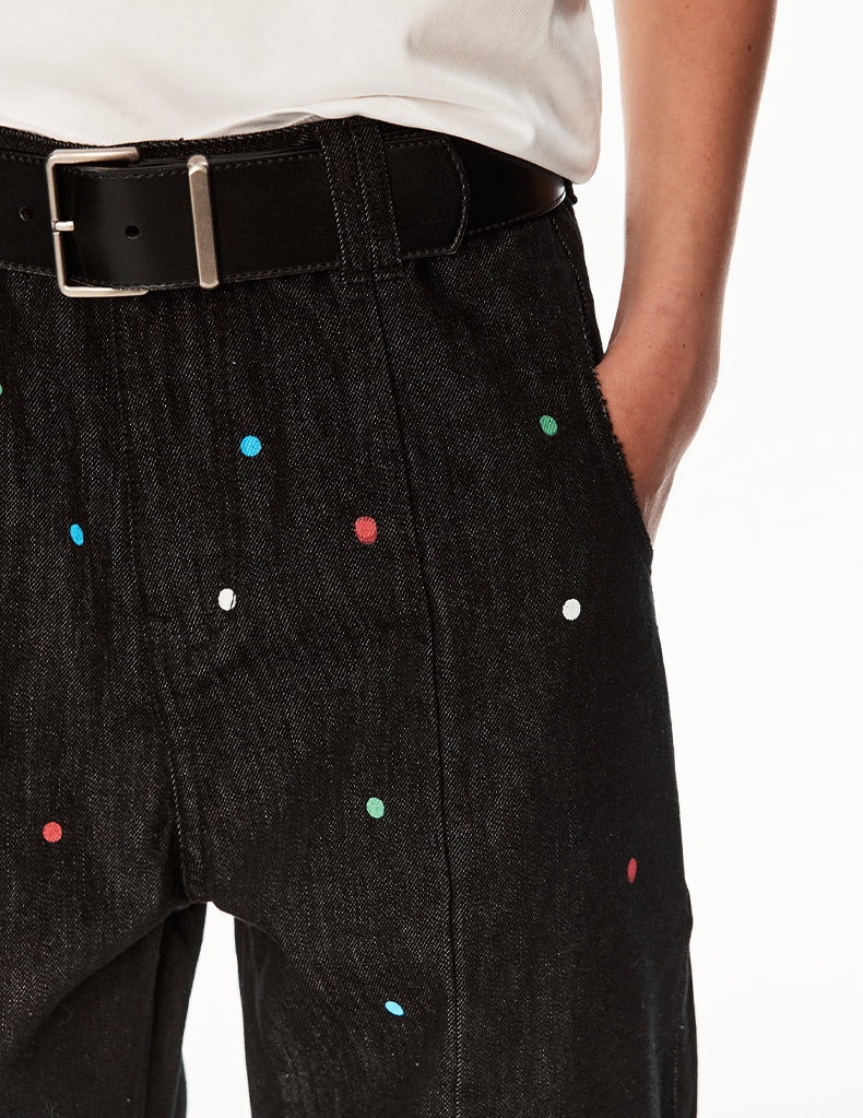 MADWIT POLKA DOT HIGH STREET JEANS #WH0A130
