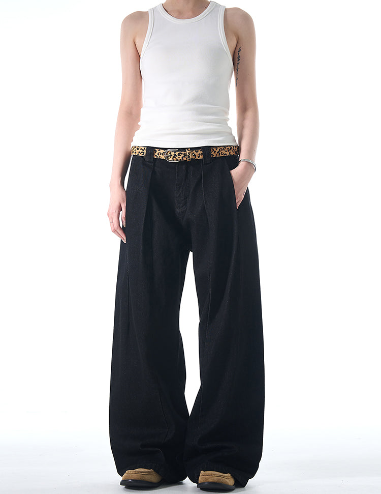 MADWITCH DOUBLE-PLEAT CASUAL JEANS #G6652