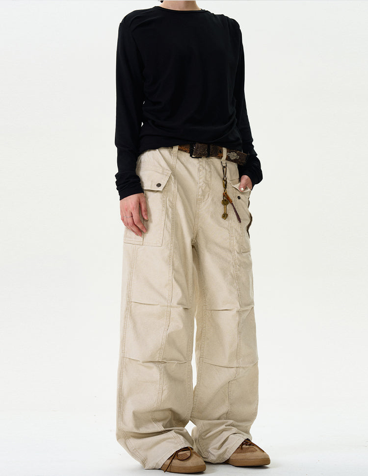 MADWITCH STRAIGHT-LEG CARGO PANTS #F9028