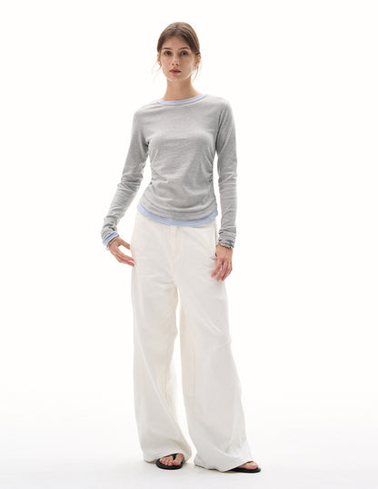 MADWITCH WAIST-CINCH STRIPED TOPS #DD3350