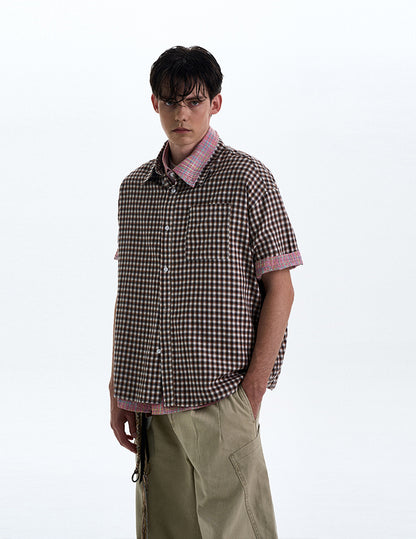 MADWITCH POLKA DOT CHECKERED SHIRT #CR222