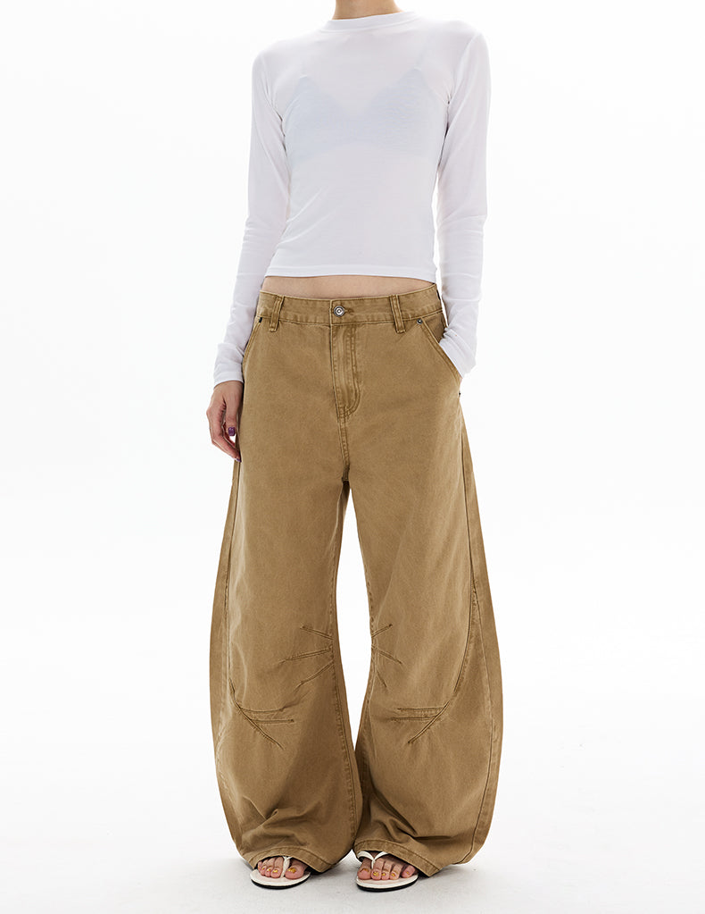 MADWITCH DECONSTRUCTED WASHED WIDE PANTS #DR7701