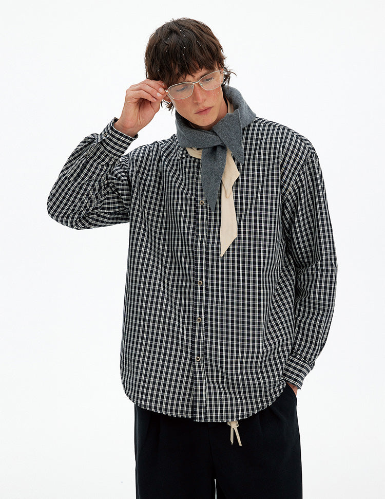 MADWITCH RETRO COLORBLOCK PLAID SHIRT #CW1155