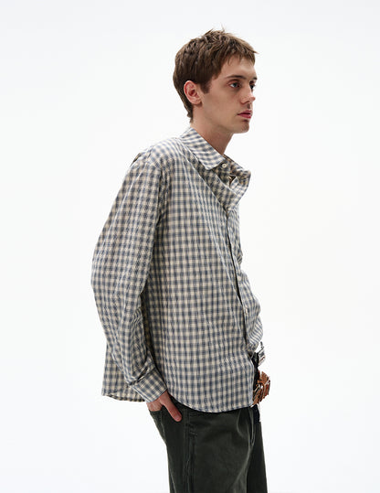MADWITCH CHECKERED LONG SLEEVE SHIRT #RC86