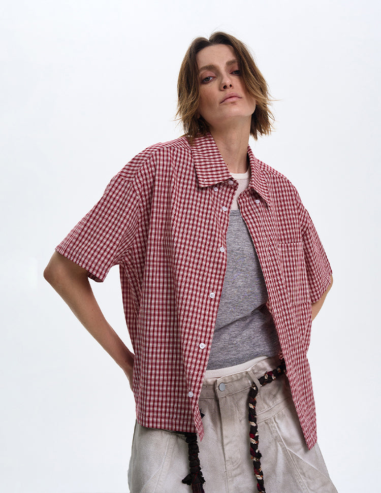 MADWITCH VINTAGE PLAID SHIRT #CR213