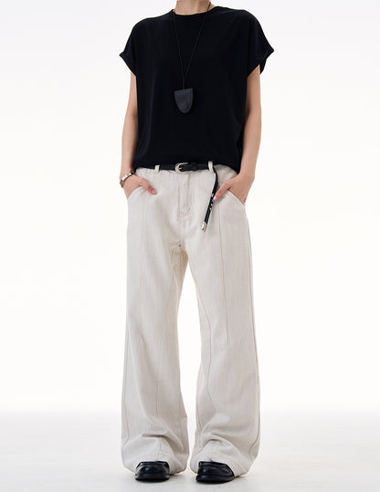 MADWITCH LINEN BLEND WHITE JEANS #CK9657