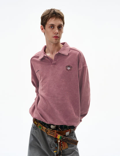 MADWITCH UNISEX RETRO POLO SWEATSHIRT #9693