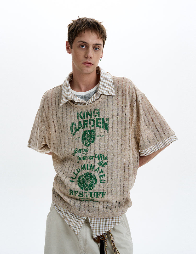 MADWITCH LAYERED KNIT TEE #T70