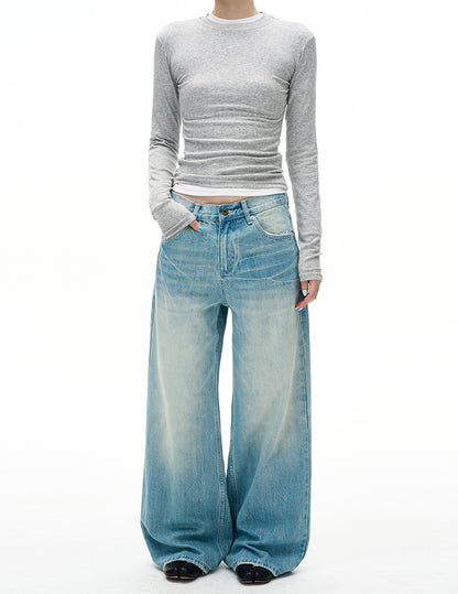 MADWITCH DISTRESSED WASHED STRAIGHT JEANS #CK9697