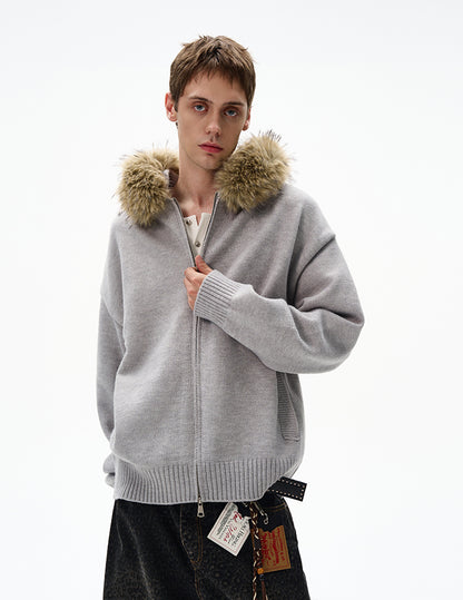 MADWITCH UNISEX FUR-TRIMMED CASUAL COAT #6273