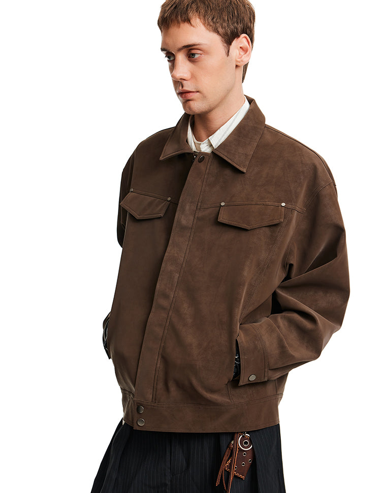MADWITCH BARN SUEDE JACKET #C346Q25