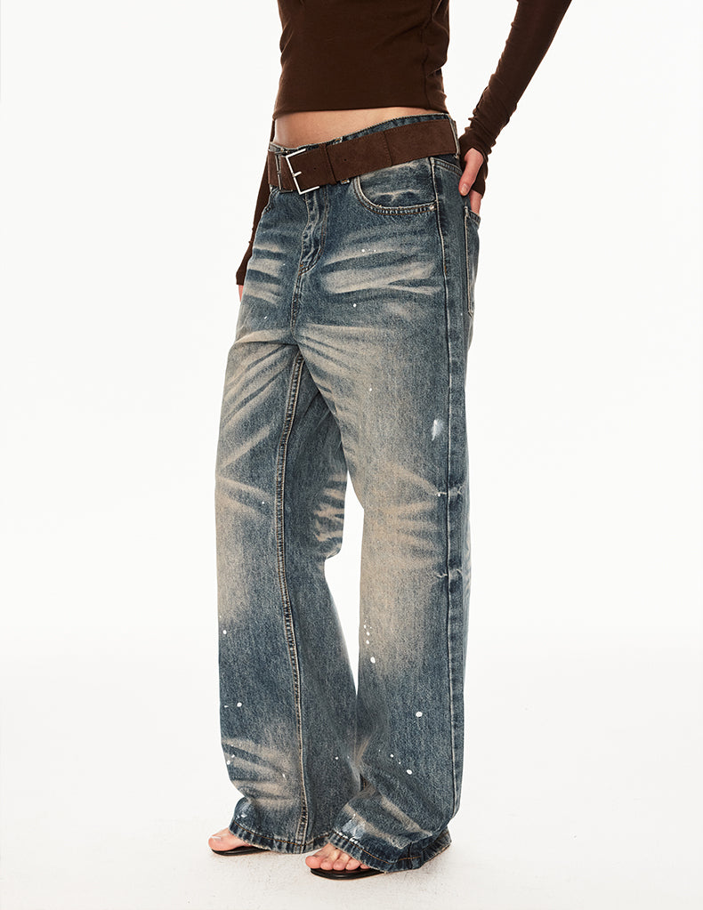 MADWIT INK SPLATTER JEANS #G6942