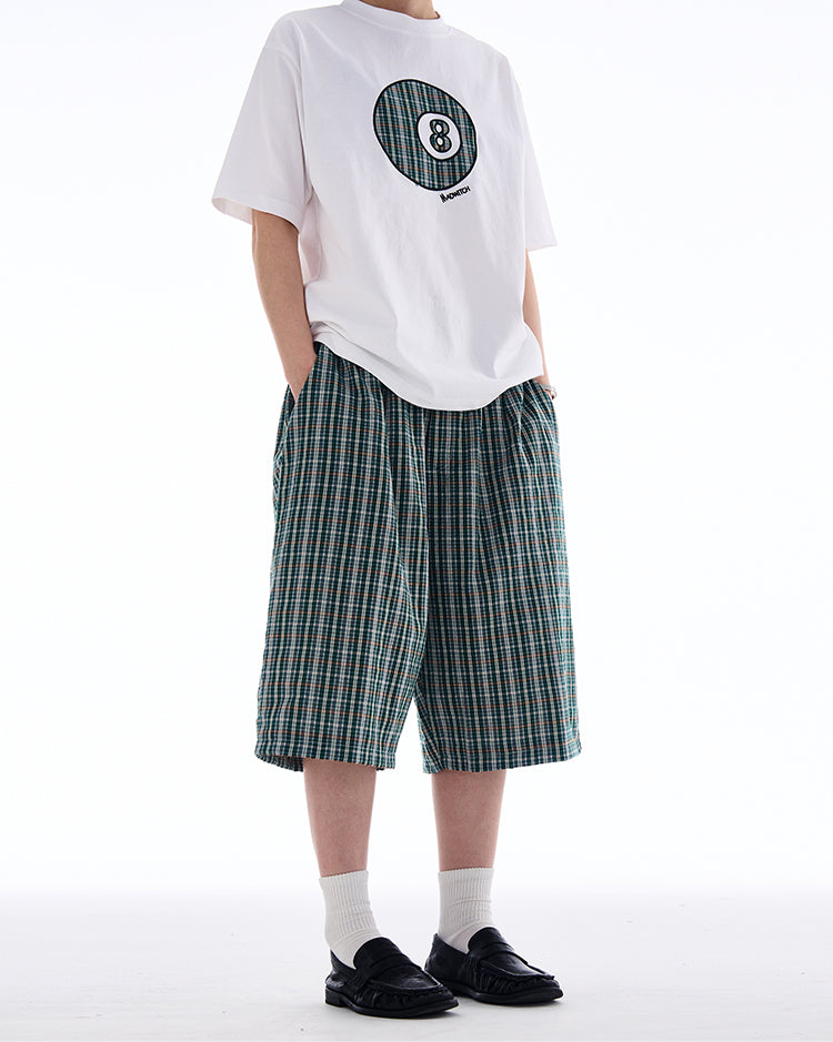 MADWITCH RELAXED PLAID CASUAL SHORTS #MD3643