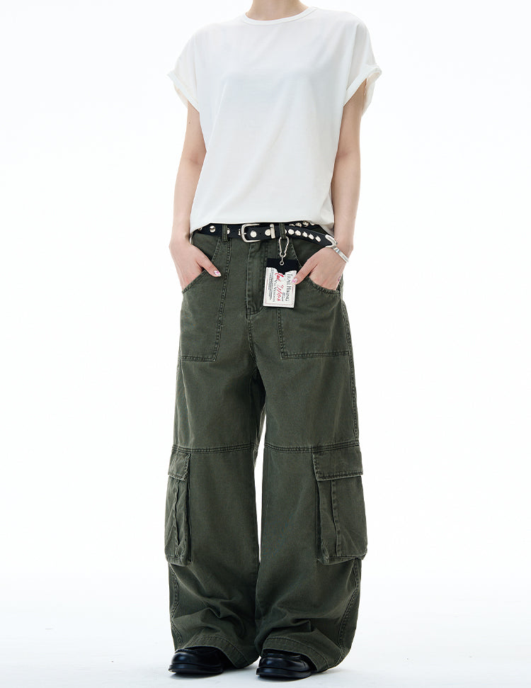 MADWITCH DISTRESSED UTILITY CARGO PANTS #RK164